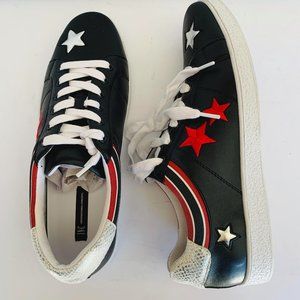 INC International Concepts Men's Cosmic Patchwork Low-Top Sneakers Sz 8 Black